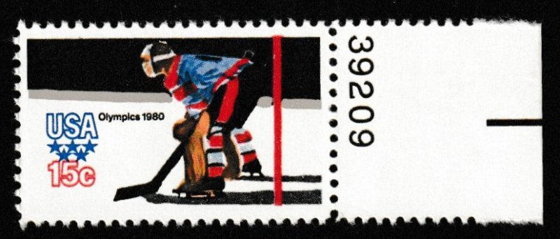 SC# 1798 - (15c) - Winter Oly Games (Lake Placid) - MNH Plate # Single #39209