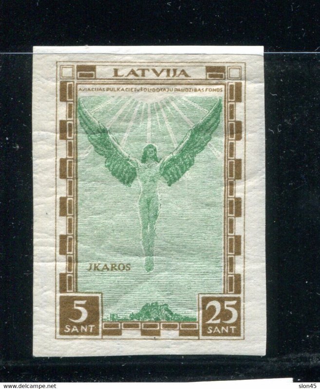 Latvia 1932 Air mail Sc CB9 Mi 210B Imperf MvLH 13178