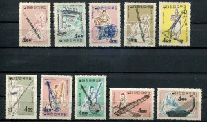 South Korea SC# 417-26 Musical Insturements set MNH