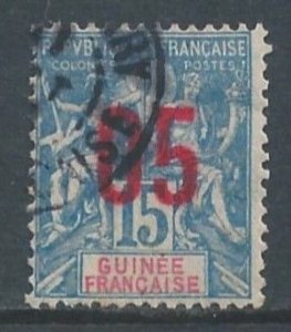 French Guinea #50 Used 15c Navigation & Commerce Issue Surcharged