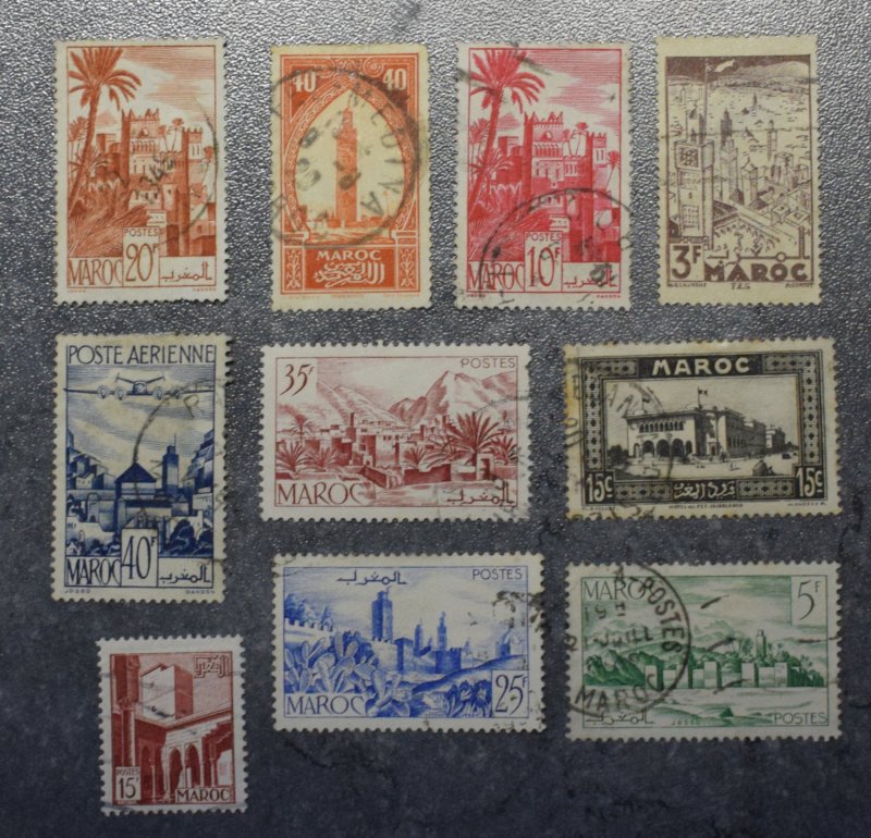 MOROCCO  FRANCE   Stamps stock page 2A     ~~L@@K~~