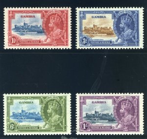 Gambia 1935 KGV Silver Jubilee set complete MNH. SG 143-146. Sc 125-128.