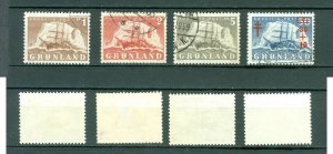 Greenland. Lot 4 Polar Ship Gustav  Holm  Cancel. Scott # 36-37-38-B1.