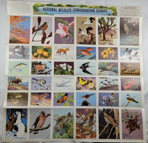 Lot of 7 National Wildlife Conservation Stamps Sheets. 1950 - 1959