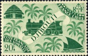 CÔTE FRANÇAISE DES SOMALIS - 1943 - Yv.247 / Mi.258 20fr vert - Neuf*