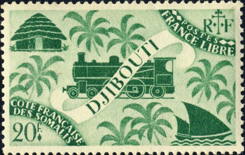 CÔTE FRANÇAISE DES SOMALIS - 1943 - Yv.247 / Mi.258 20fr vert - Neuf*