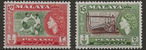 Malaya-Penang 54-55  1967  2 values  fvf mint hinged