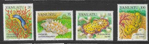 VANUATU SG421/4 1985 MARINE LIFE MNH