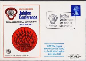 Great Britain. FDC.1971.British Legion Jubilee Conference. Fine Used
