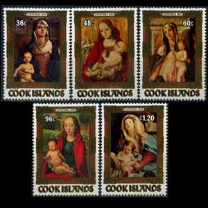 COOK IS. 1984 - Scott# 838-42 Christmas Set of 5 NH