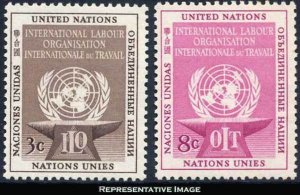 United Nations York Scott 25-26 Mint never hinged.