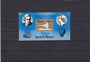 SA07a Tonga 1983  Sea and Air Transport self-adhesive minisheet