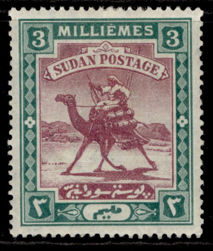 SUDAN EDVII SG20, 3m mauve & green, M MINT.