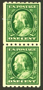 U.S. #390 MINT PAIR OG NH