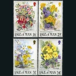 ISLE OF MAN 1987 - Scott# 340-3 Flowers Set of 4 NH