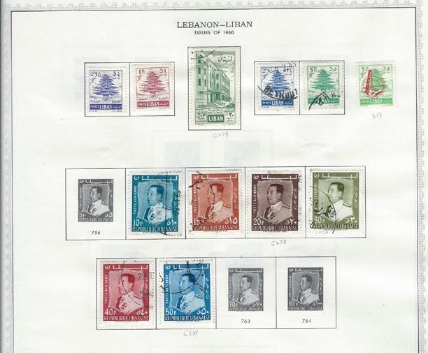 Lebanon '50//'60 issues. Mounted collection on album pages [M/U]