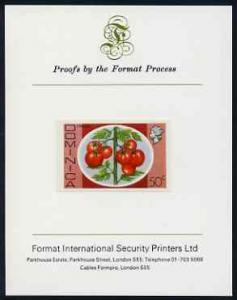 Dominica 1975-78 Tomatoes 50c imperf proof mounted on For...