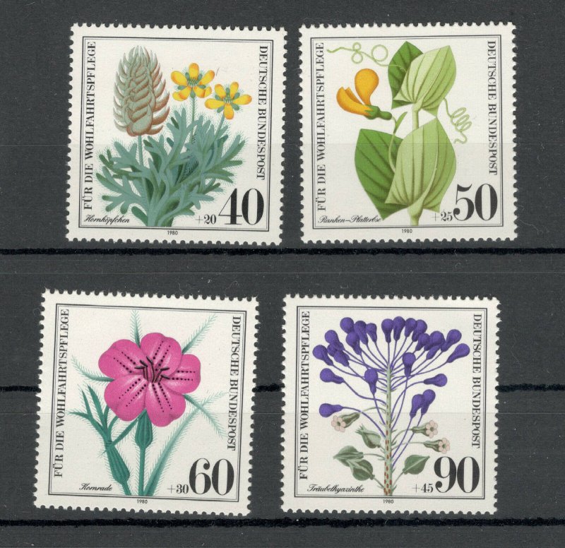 GERMANY -MNH SET-FLORA-FLOWERS-1980.