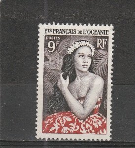 French Polynesia  Scott#  180  MNG  (1955 Girl of Bora Bora)