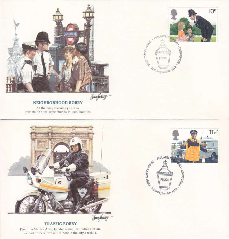 1979, Great Britain: Bobbies of Britain, Grp 5, FDC (S18763)