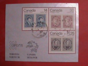 CANADA STAMP: 1978 SC# 756a  CAPEX'78 TORONTO INTL. STAMP SHOW USEED STAMP S/S