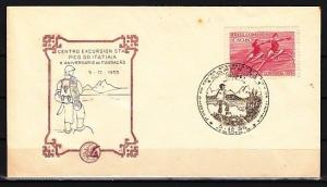 Brazil, Scott cat. 05/DEC/55. Mountain Climbing issue on a cachet cover