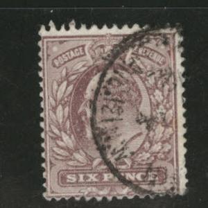 Great Britain Scott 135 KEVII 1902 6p stamp CV $22.50