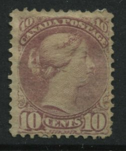 1877 Canada QV 10 cents dull rose Small Queen unused no gum