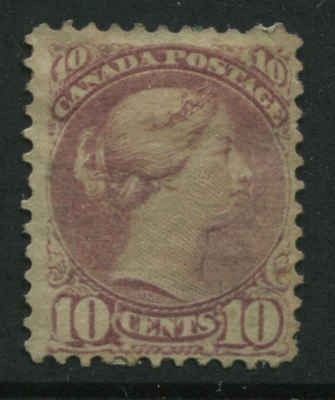 1877 Canada QV 10 cents dull rose Small Queen unused no gum