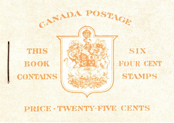 Canada Booklet Scott #BK41a George VI Issue English Cover