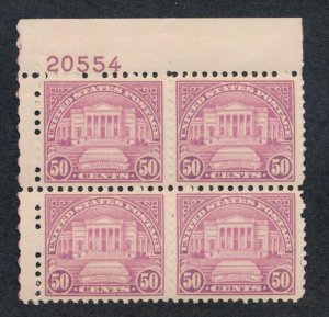 UNITED STATES (US) 701 MINT VF NH PLATE BLOCK OF 4, 50c