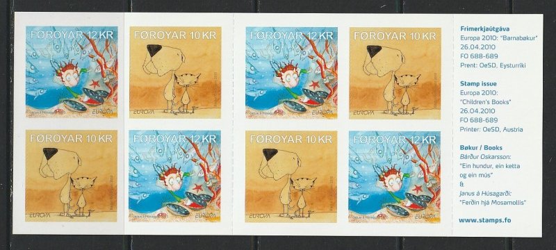 2010 Faroe Islands - Sc 539a - MNH VF - Complete Booklet - Europa