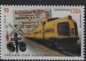 CUBA Sc# 5795  TRAINS   90c     2016  MNH mint