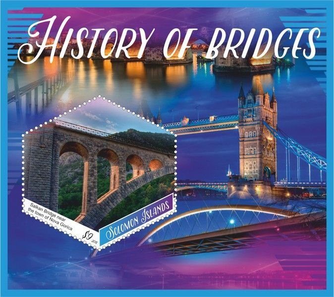 Stamps. Bridges 8 sheets perforated 2016 year Solomon Islands MNH**