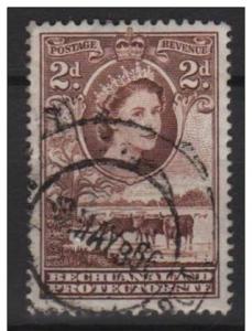 Bechuanaland 1955 Scott 156 used - 2p, QEII & Castle