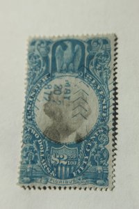 US REVENUE R124 USED CUT CANCEL