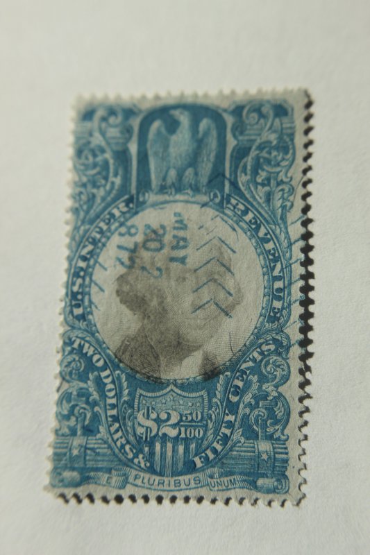 US REVENUE R124 USED CUT CANCEL