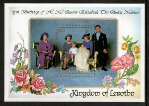Lesotho 1985 - Queens Elizabeth Mother - Souvenir Stamp Sheet - Scott #474 - MNH
