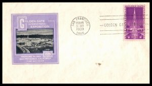 1939 Golden Gate Expo Sc 852-40a Harry Ioor cachet San Francisco CA (1N