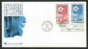 UN New York #265 - 266 Wild Rose unaddressed FDC