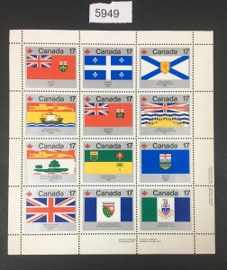 MOMEN:  US STAMPS # 17c MINT OG NH CANADA FLAGSHEET LOT #K 5949