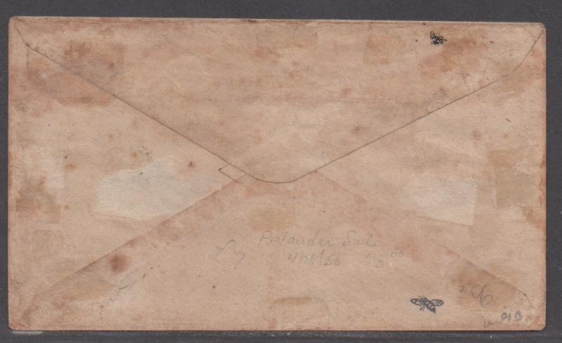 **CSA Cover, SC# 9, Charlottesville, VA, 10/8/1863, Ten Cents Vanzandt