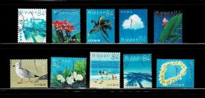 Japan 2020 Summer Greetings 84Y Complete Used Set of 10 Stamps Sc# 4403 a-j
