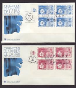 UN New York 265-266 Peace Keeping P/B Geneva S/2 U/A FDC