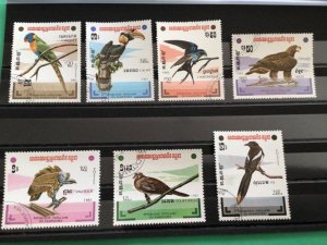 Cambodia Republic Kampuchea Birds on Stamps cancelled A10892