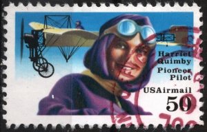 SC#C128 50¢ Harriet Quimby: Pioneer Pilot Single (1991) Used