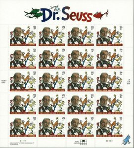 Scott #3835 2004 37c Dr Seuss Sheet of 20 Stamps  MNH