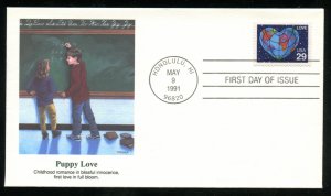 US 2535 Love Stamp 1991 - Global Heart UA Fleetwood cachet FDC