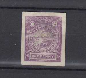 New South Wales 1888 1d OS Scarce Imperf MH JK6009