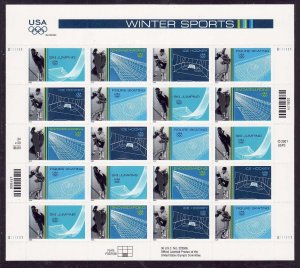 USA-Sc#3552-5- id12-unused NH sheet-Winter Sports-2002-